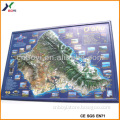 Printed promotional embossed map/PVC embossed map/3D embossed map